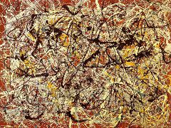 Mural on Indian Red Ground by Jackson Pollock