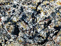 Silver Over Black white Yellow and Red by Jackson Pollock